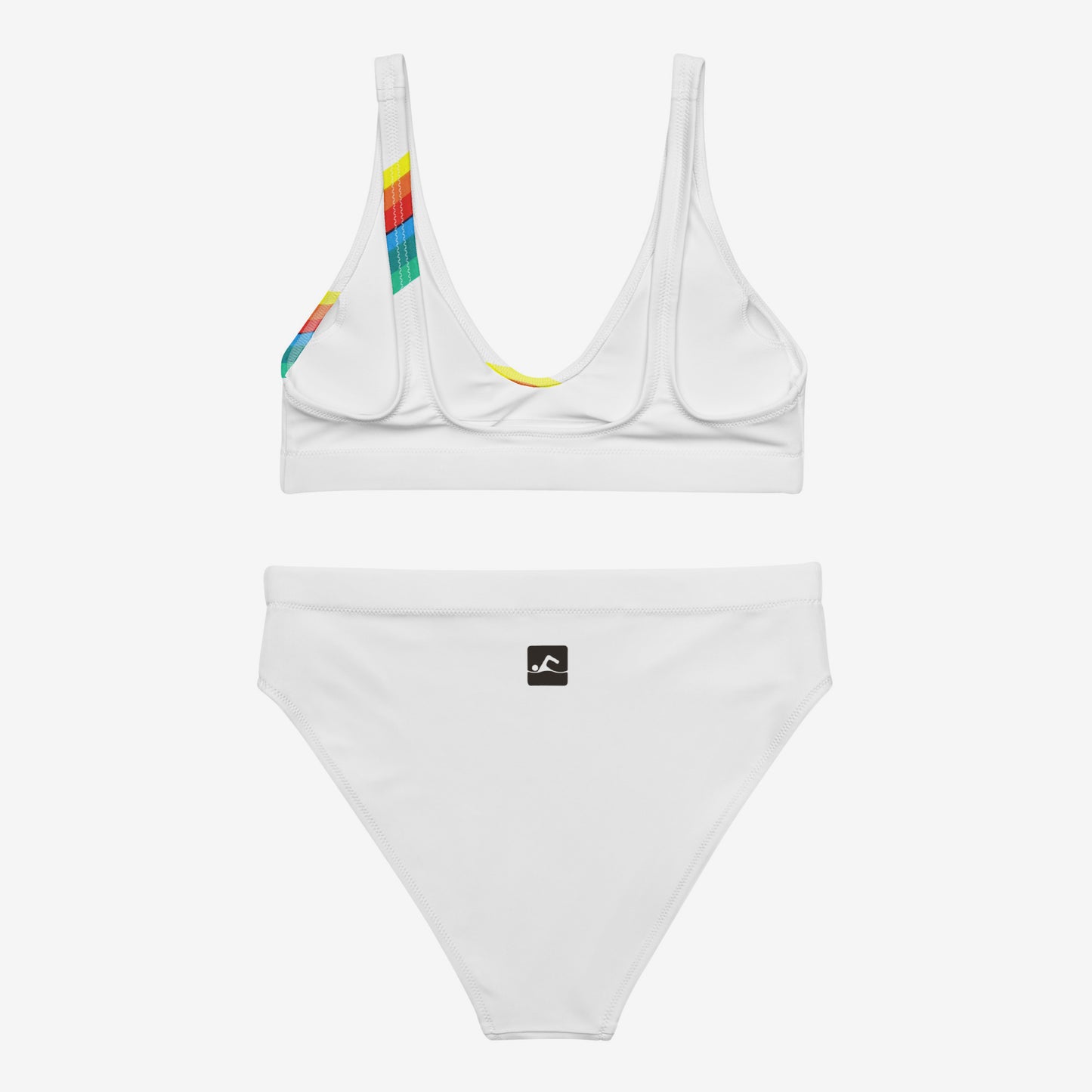 White retro Soviet Olympics bikini set - back