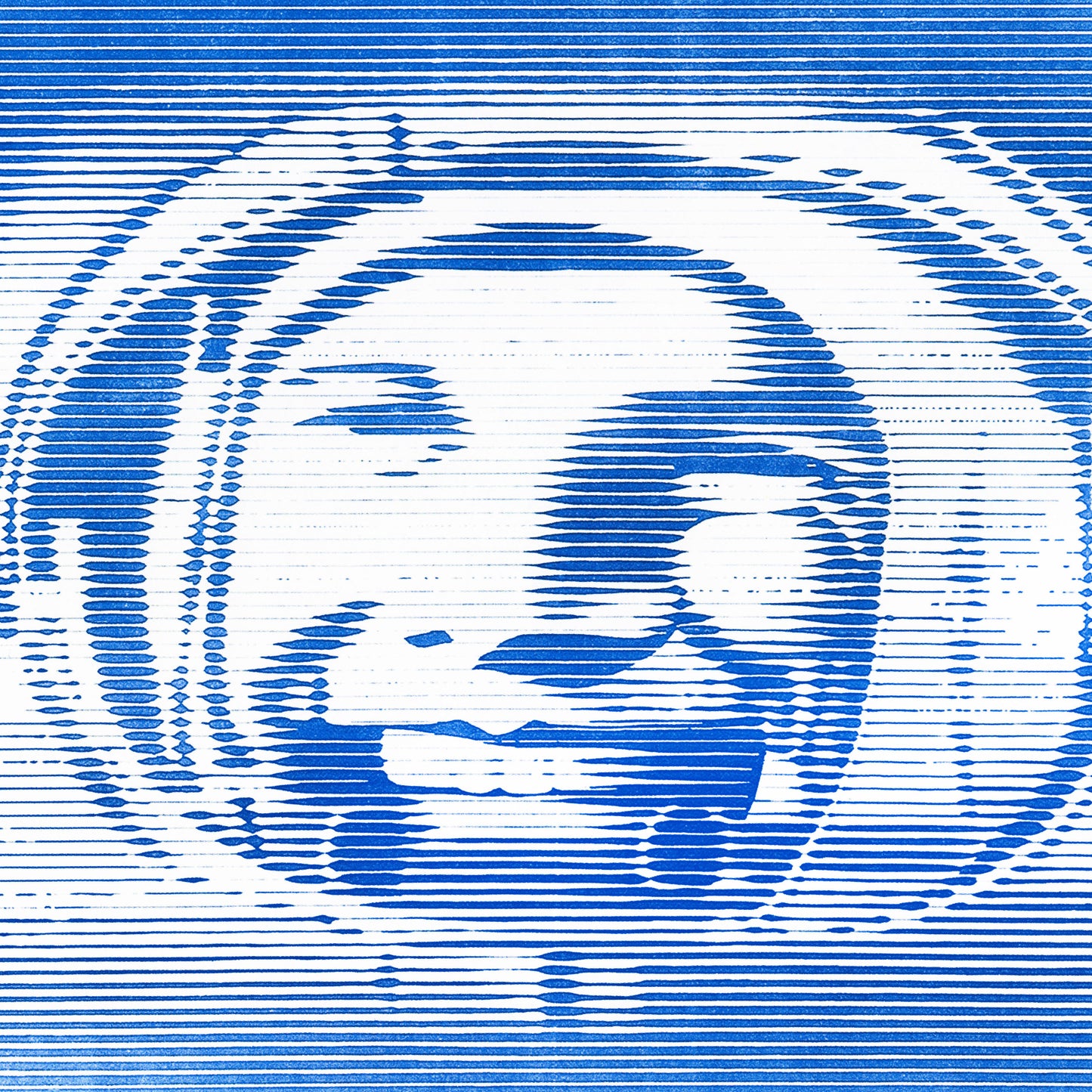 Rare Soviet space poster featuring a smiling Yuri Gagarin with the slogan "Cosmos Will Serve Humanity." High-quality USSR propaganda artwork from the space race era.