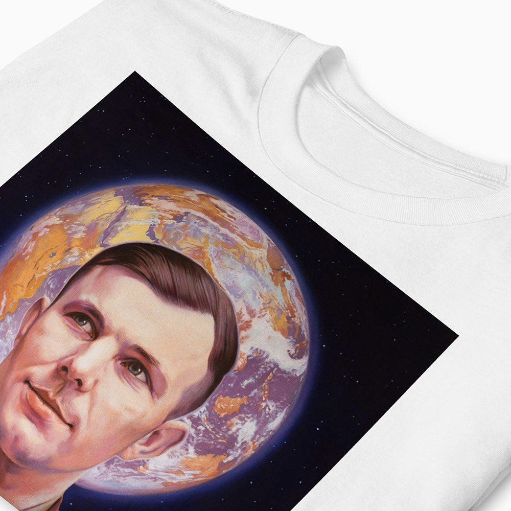 Yuri Gagarin T-Shirt – Soviet Space Icon with Earth Halo – Cosmonaut USSR Tee
