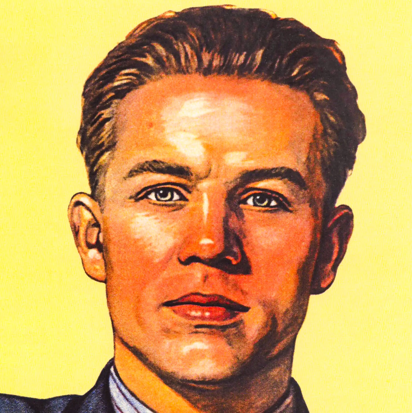 Detailed shot of archival print – bold USSR anti-drinking message.