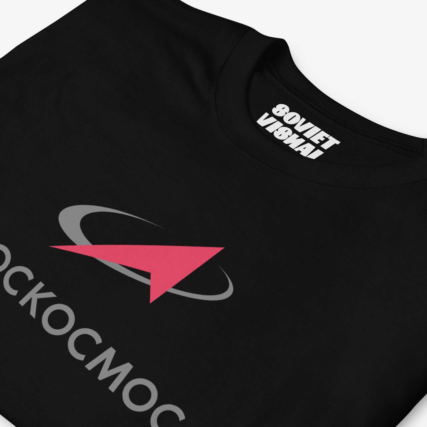 Roscosmos logo T-shirt in English, featuring the official emblem of Russia’s space agency on premium cotton fabric.