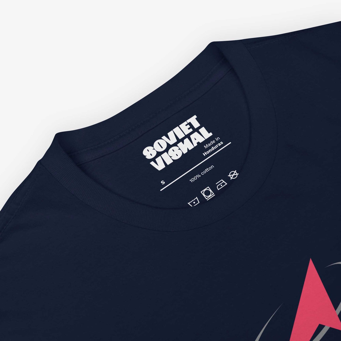 Roscosmos logo T-shirt in English, featuring the official emblem of Russia’s space agency on premium cotton fabric.
