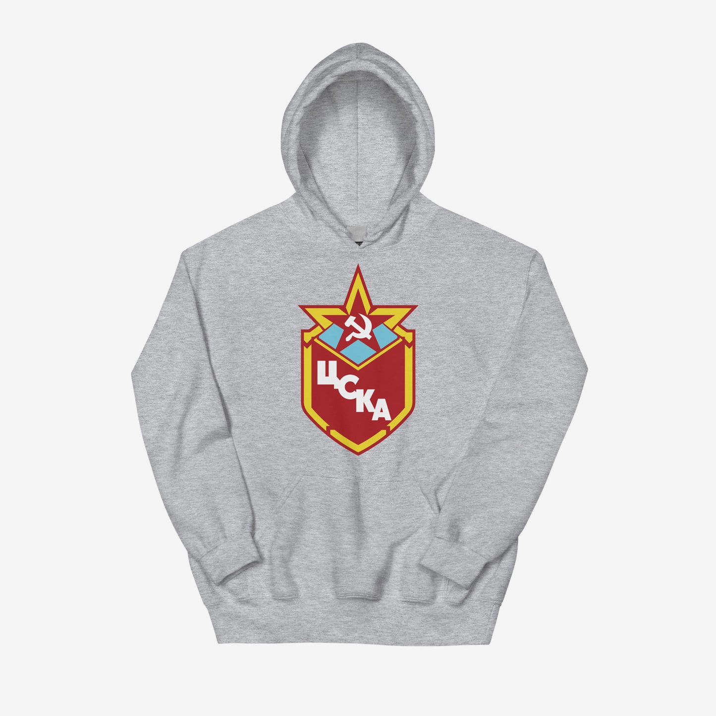 USSR National Hockey Team hoodie featuring the vintage Soviet hockey logo in high-quality print.
