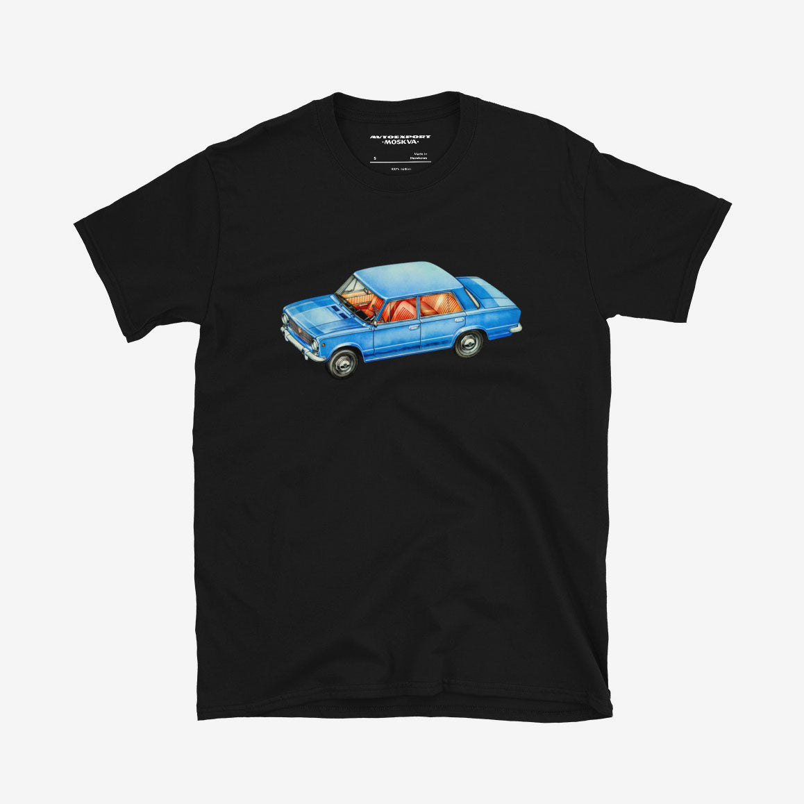 Lada Soviet Car T-Shirt - Rare Autoexport USSR Vintage Advertisement