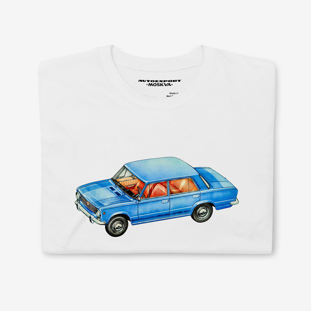 Lada Soviet Car T-Shirt - Rare Autoexport USSR Vintage Advertisement