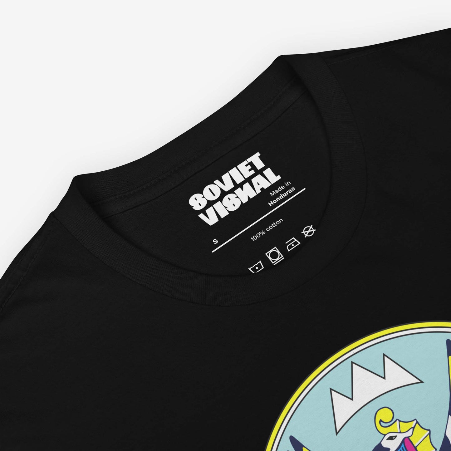 T-shirt featuring the Altai Republic coat of arms, a unique emblem with Russian and Soviet design influences. Rare and striking symbol.