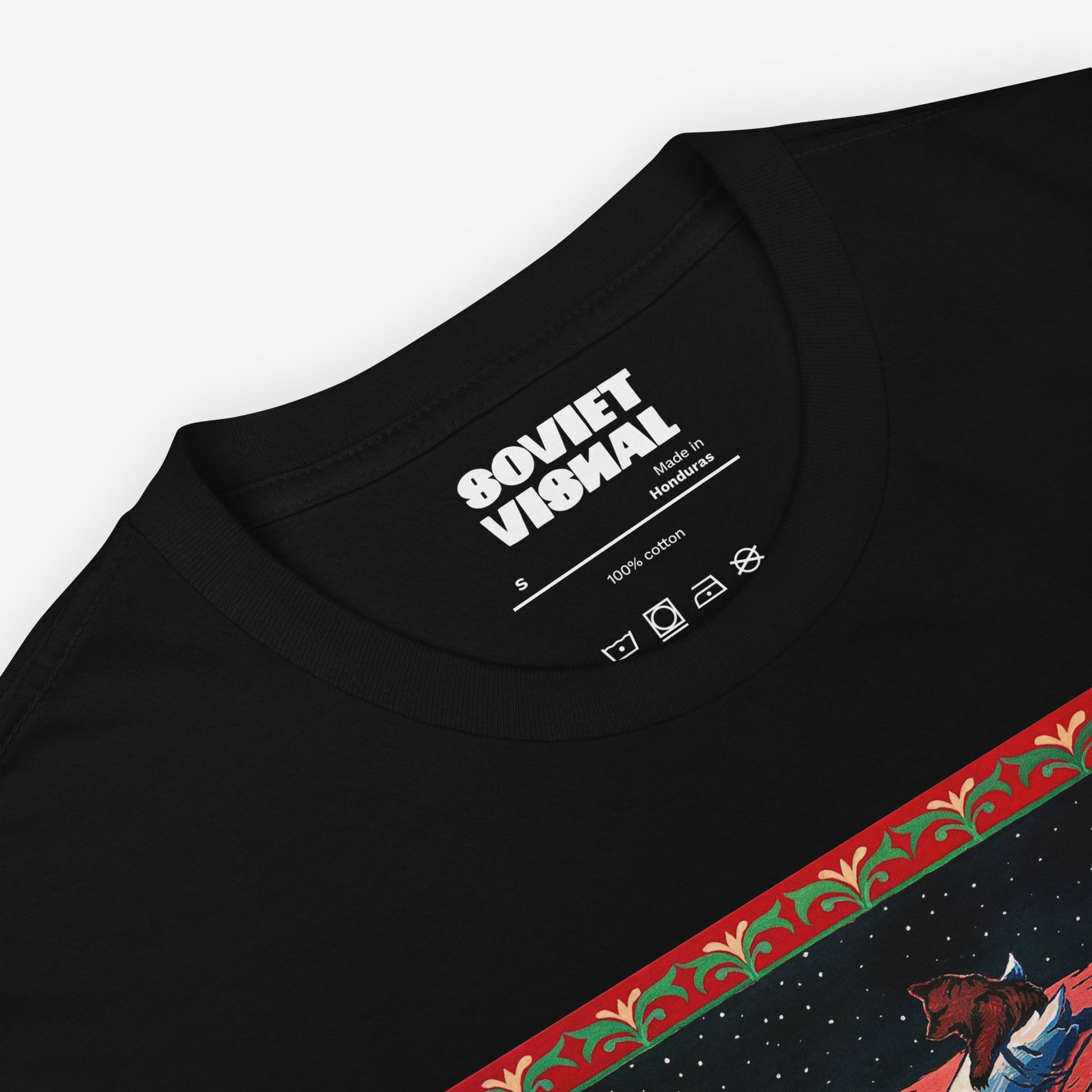 Unisex T-shirt with Bears on Mars Soviet-style cosmonaut bear artwork (Shishkin Bears in forest)