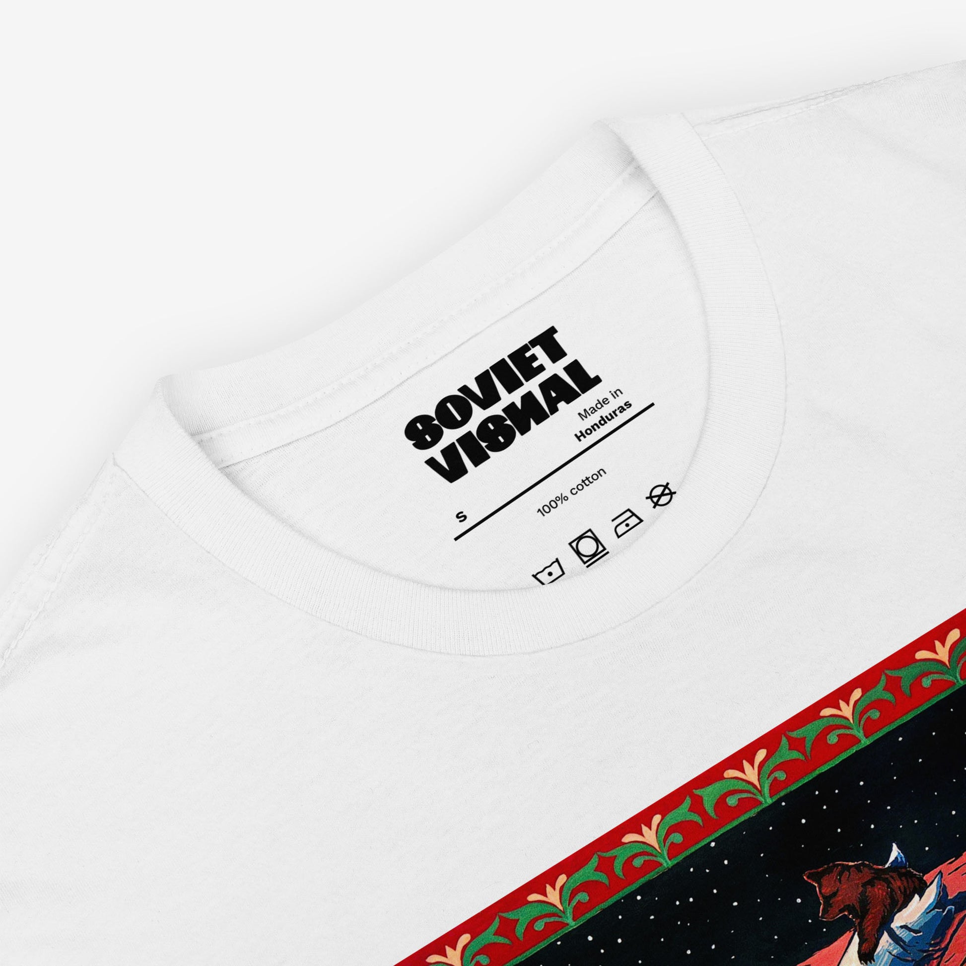 Unisex T-shirt with Bears on Mars Soviet-style cosmonaut bear artwork (Shishkin Bears in forest)