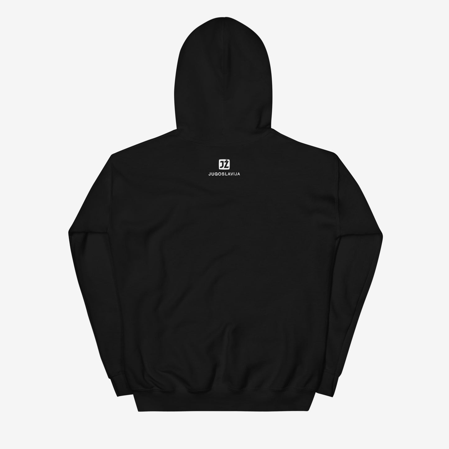 Beograd-Bar Yugoslavia JŽ railway hoodie featuring historic train logo.