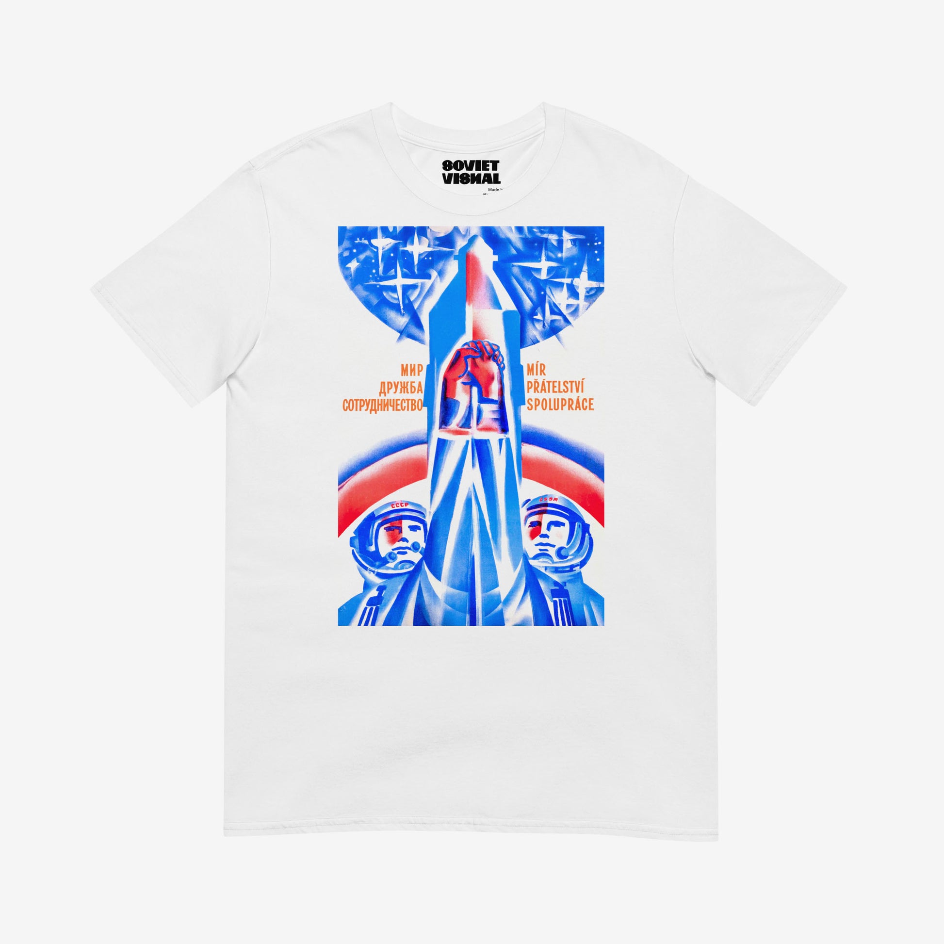 Soviet Czechoslovakia T-shirt – CCCP ČSSR cosmonauts peace Cold War retro tee
