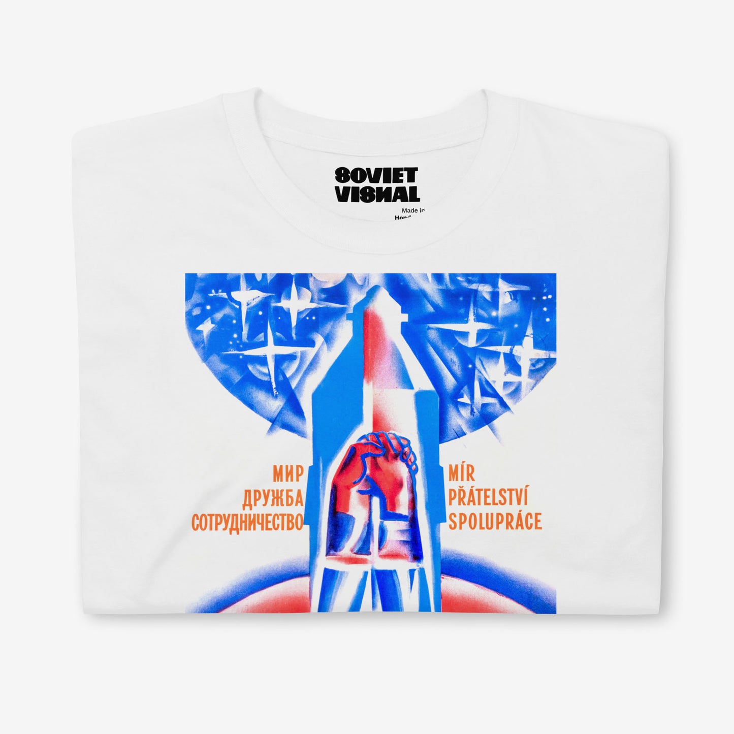 Soviet Czechoslovakia T-shirt – CCCP ČSSR cosmonauts peace Cold War retro tee