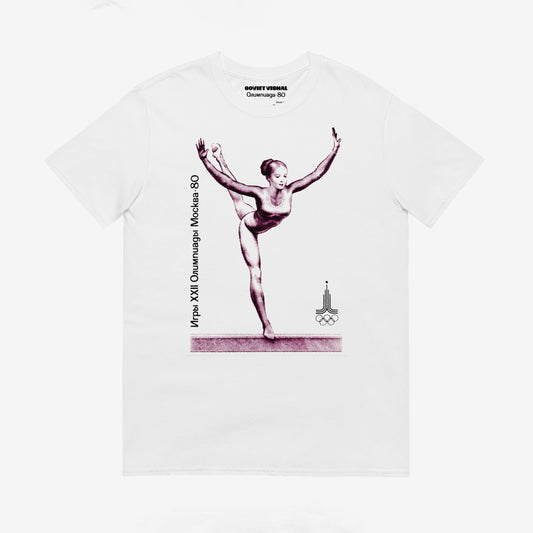 Rare Soviet gymnast T-shirt – high-quality vintage sports design, exclusive to SovietVisual.