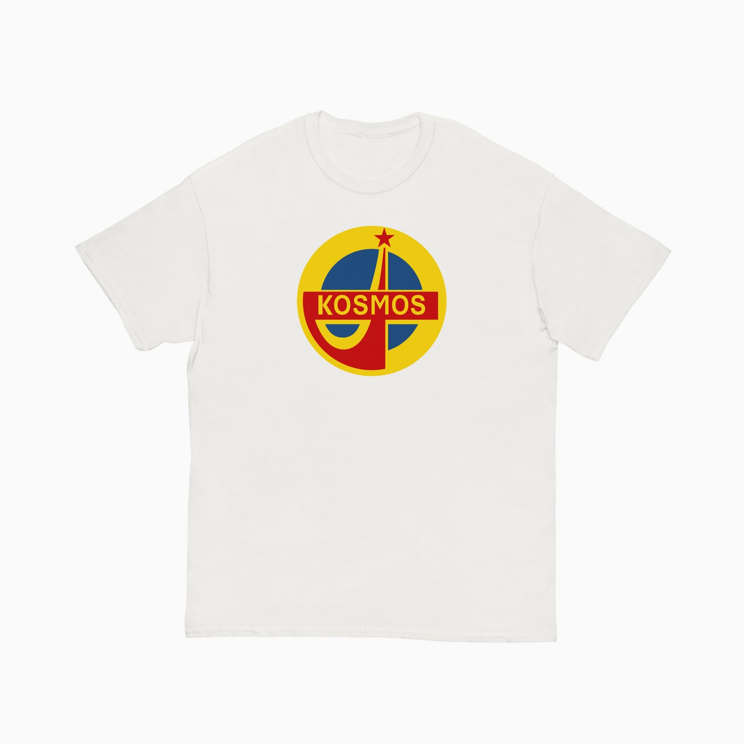 Interkosmos Soviet space program unisex white T-shirt - front