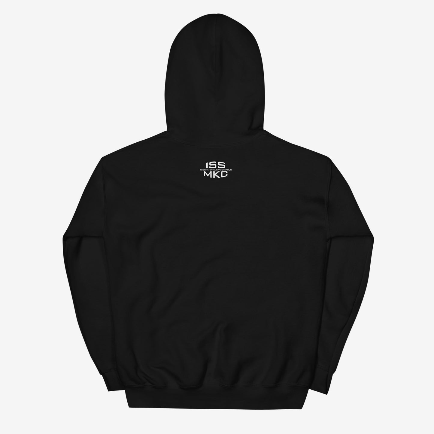 Unisex hoodie featuring ISS Expedition 14 (2006–2007) patch and МКС logo, inspired by Russian space missions