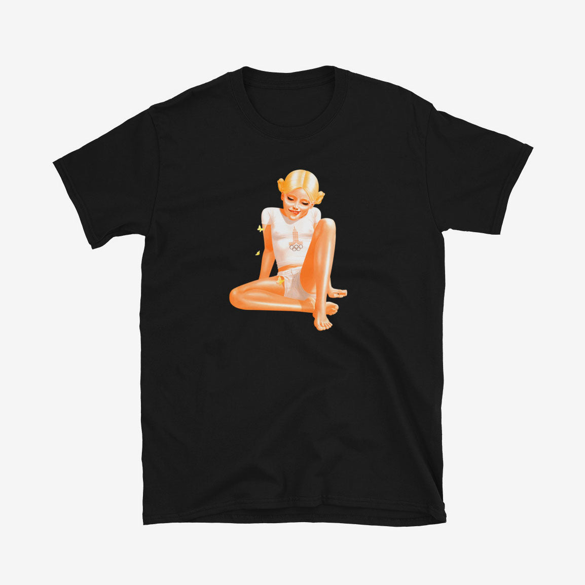 Unisex Moscow 1980 Olympics Pioneer Girl Shirt - Tee with a sexy Soviet girl