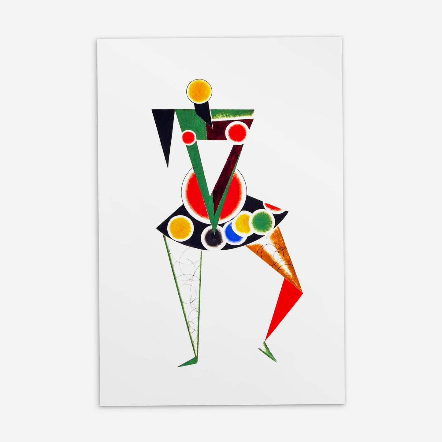 Vintage Soviet Constructivist Postcard - "Costume for a Cabaret Singer to Play 'We' (Unrealized)" by Alexander Rodchenko - Rare USSR Art