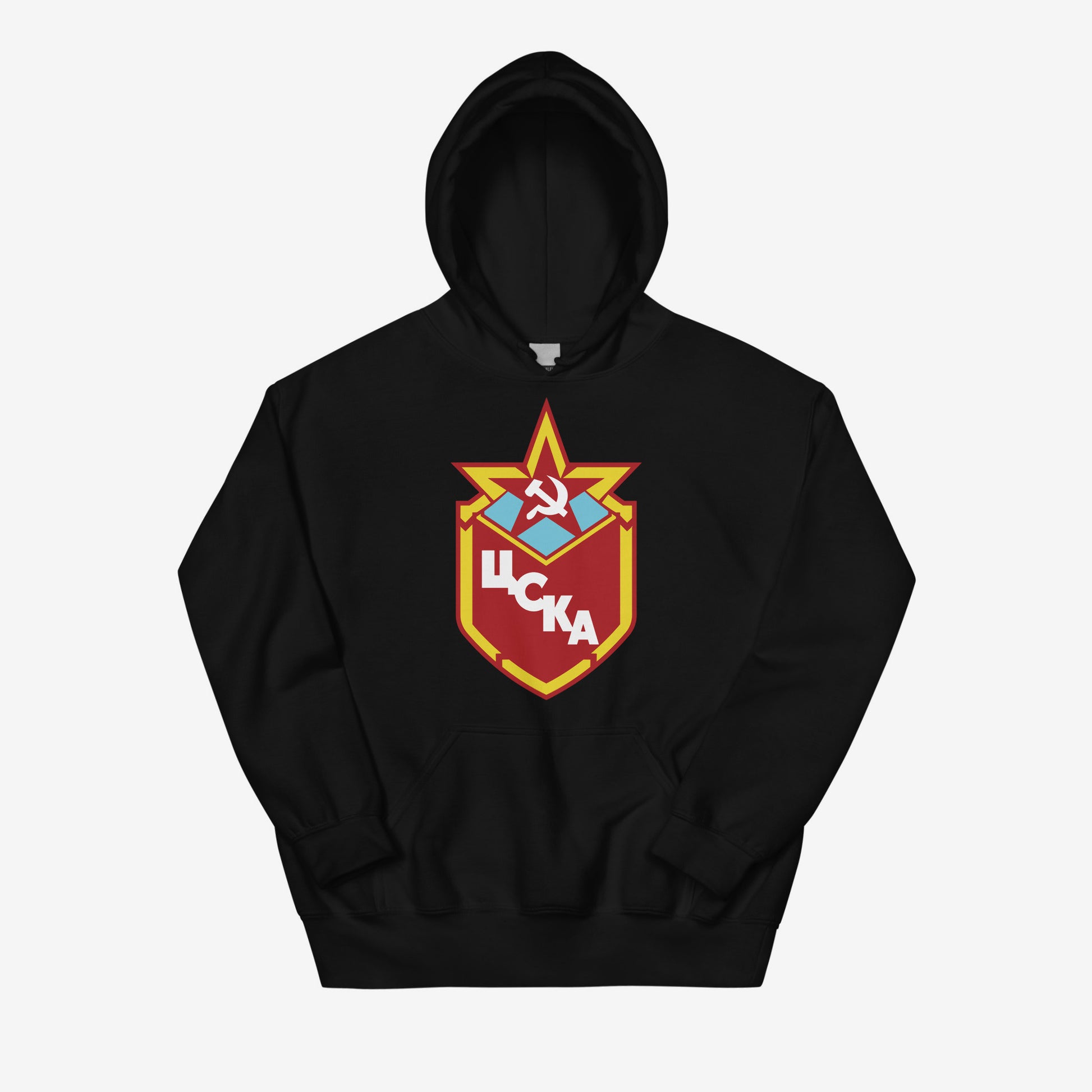 USSR National Hockey Team hoodie featuring the vintage Soviet hockey logo in high-quality print.