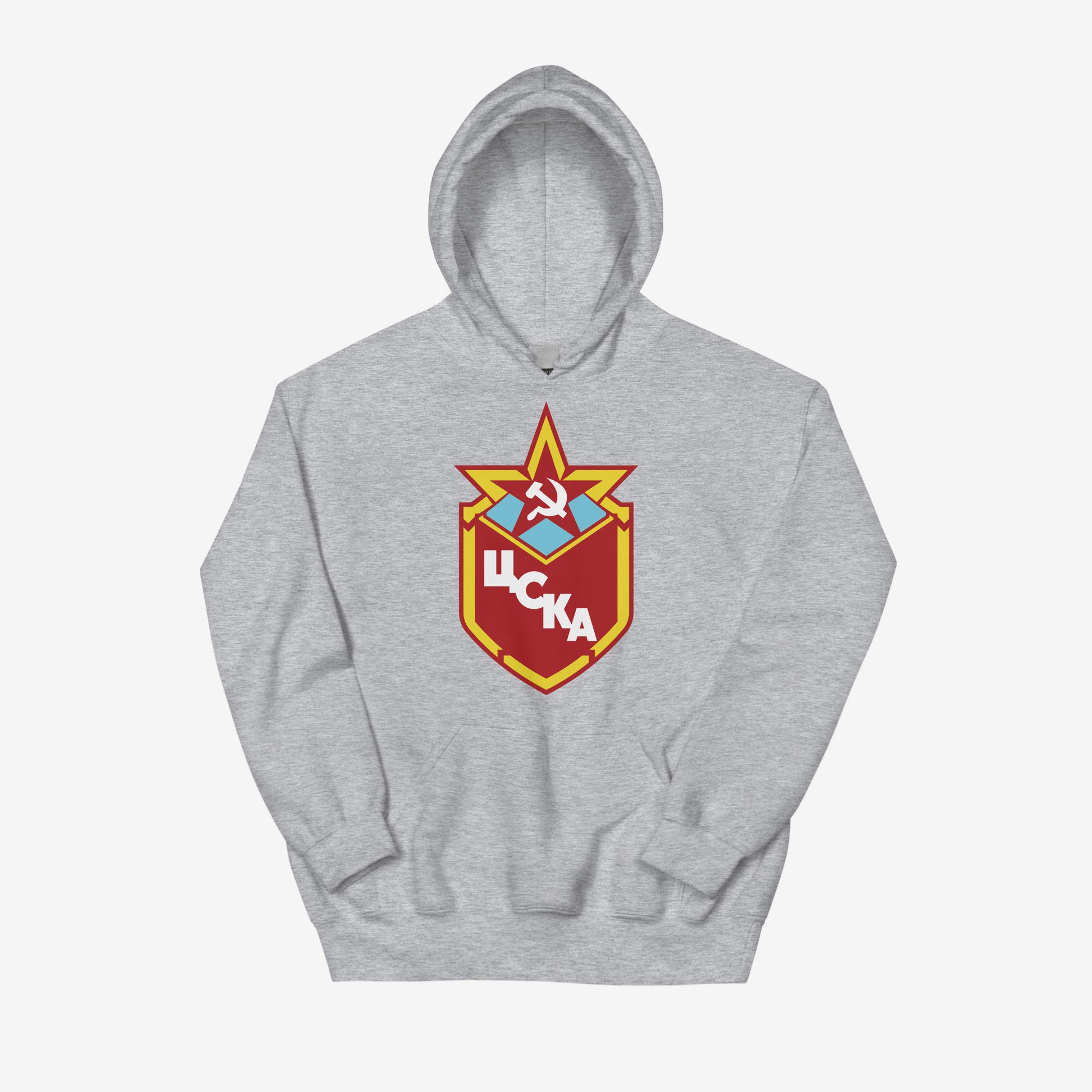 USSR National Hockey Team hoodie featuring the vintage Soviet hockey logo in high-quality print.