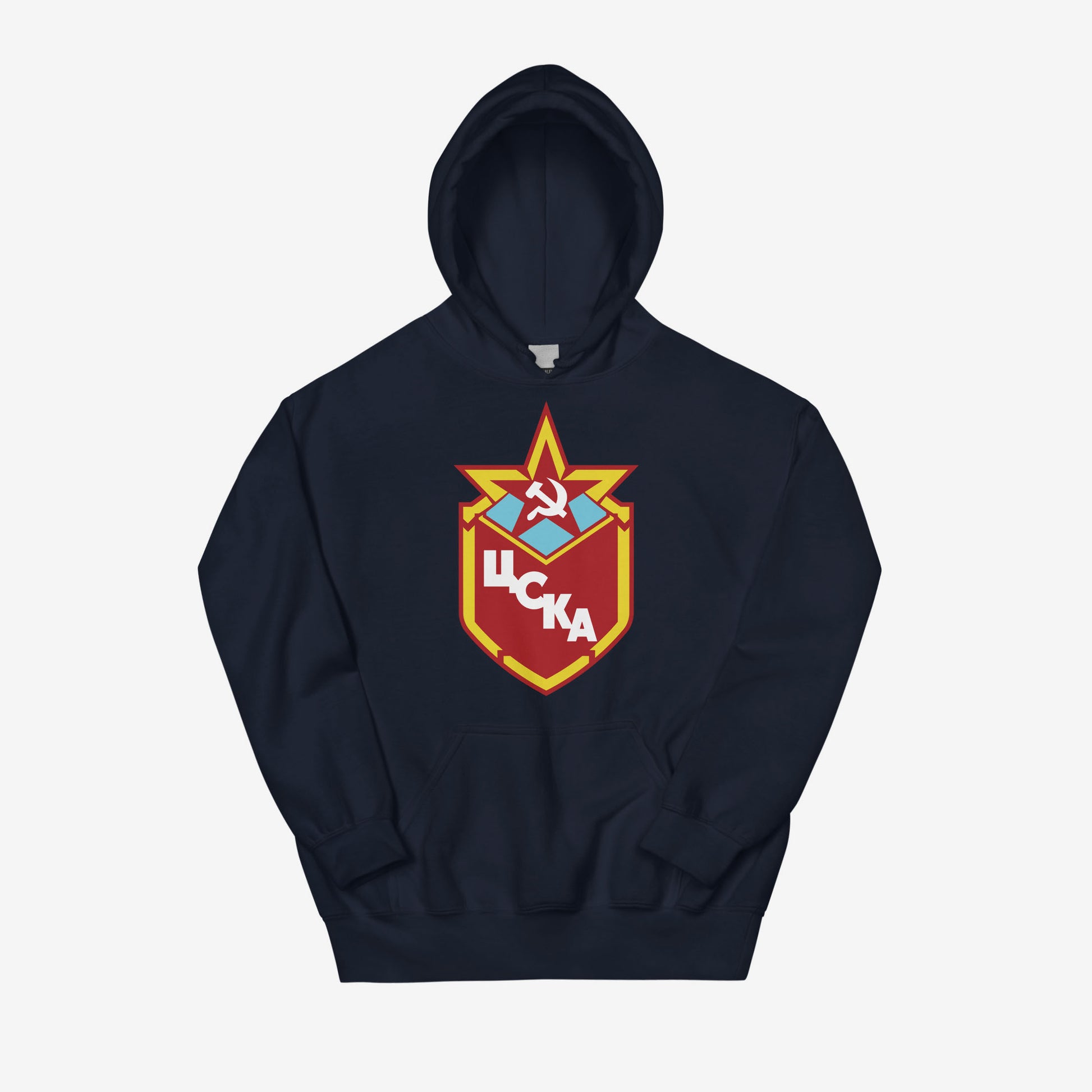 USSR National Hockey Team hoodie featuring the vintage Soviet hockey logo in high-quality print.