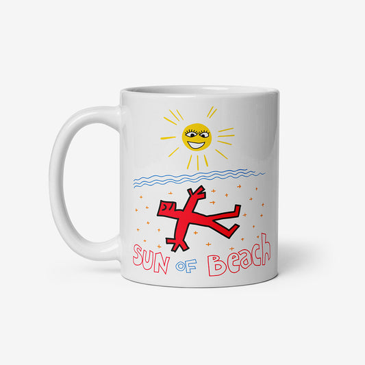 Viktor Tsoi Sun of Beach Mug featuring his own painting