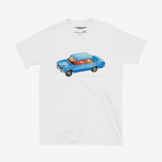 Lada Soviet Car T-Shirt - Rare Autoexport USSR Vintage Advertisement